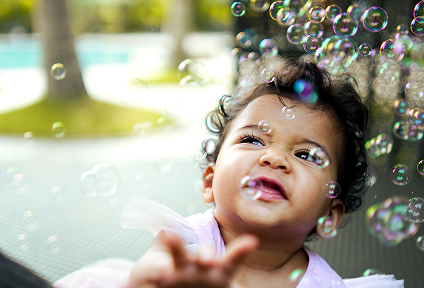 Smiling baby during a personal event photoshoot